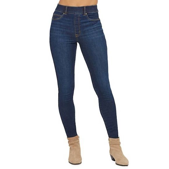 SPANX ankle skinny jeans in Midnight Shade sz M Jean-ish - Picture 4 of 7